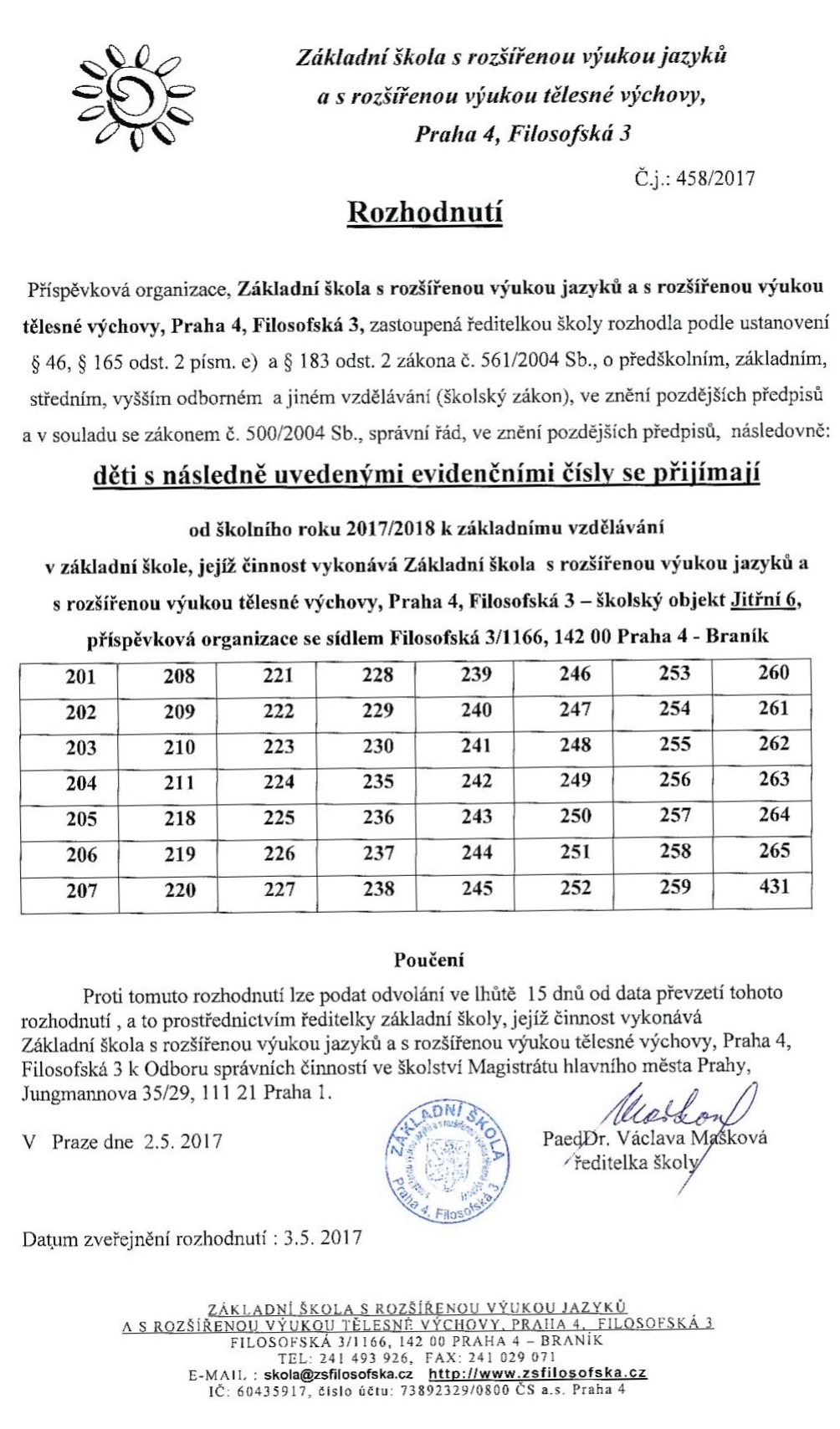rozhodnuti zapis jitrni 2017 18